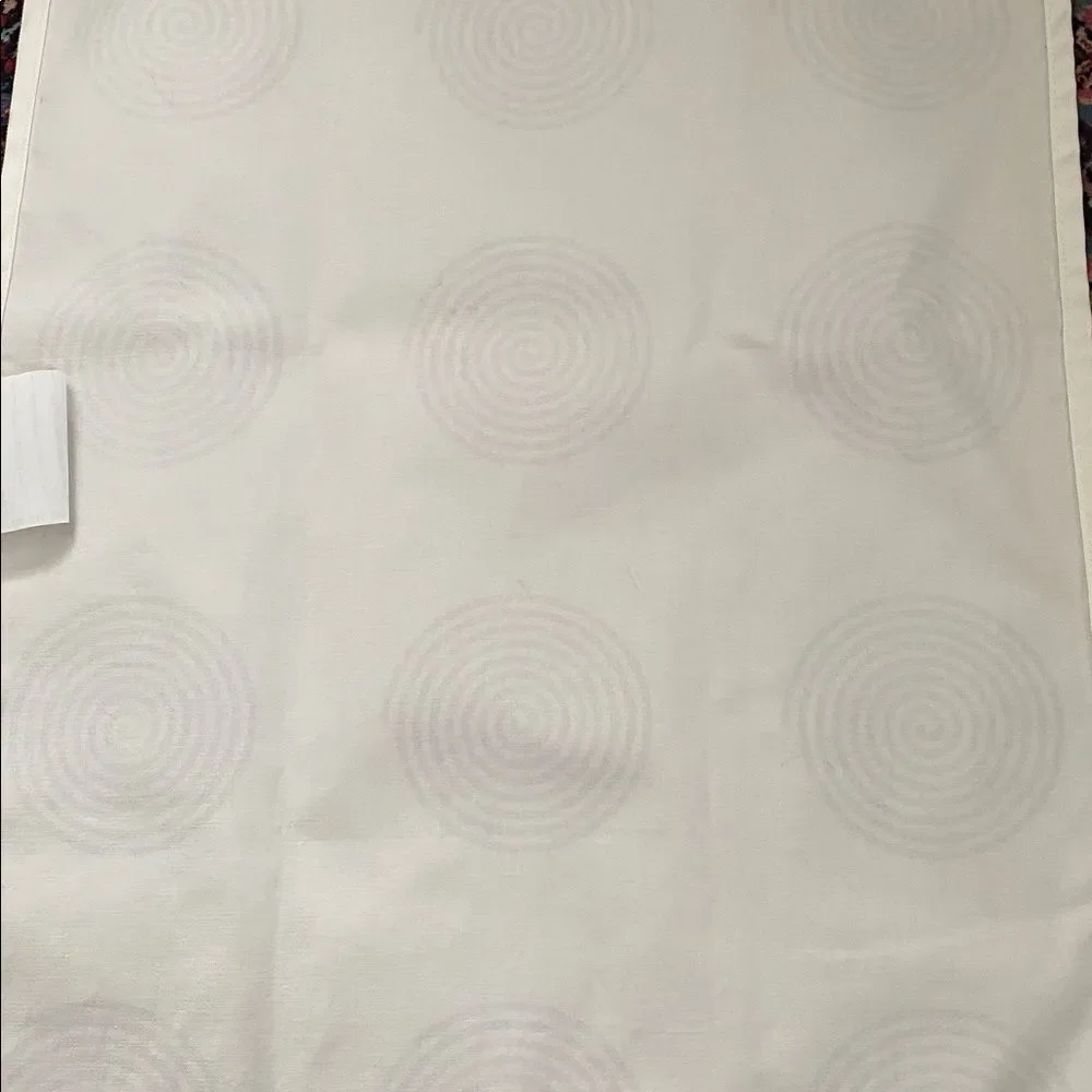 White Tea Towel with Purple Spiral Design | Artist‑Made | NWT